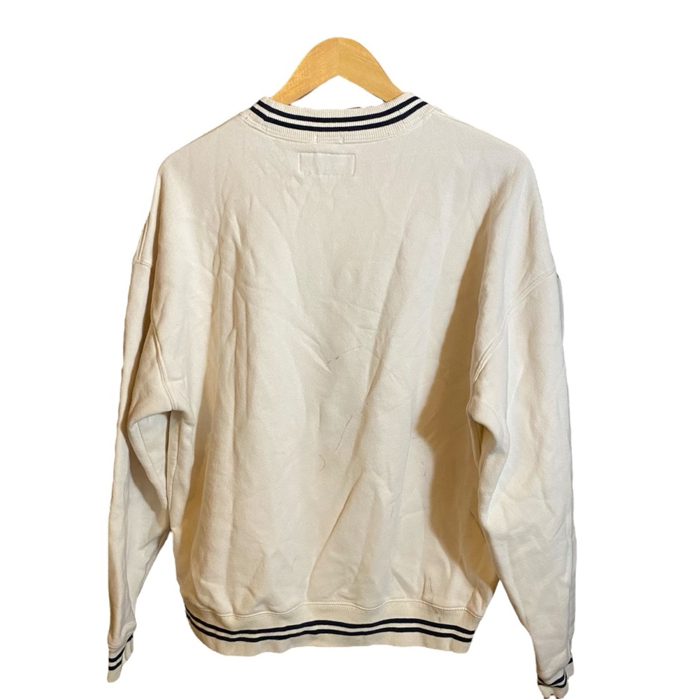 Abercrombie & Fitch Sweatshirt Soft Fleece White Oversized Size S - Picture 5 of 16